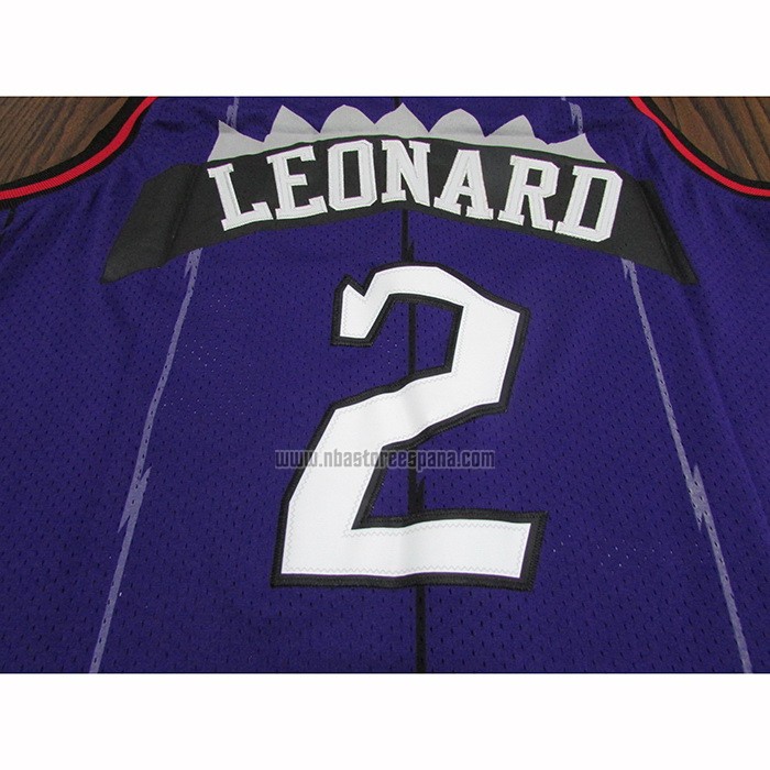 Camiseta Toronto Raptors Kawhi Leonard NO 2 Retro Violeta